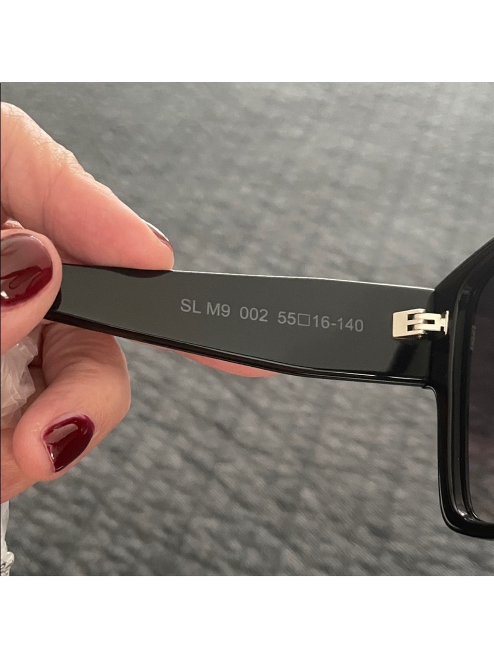 Saint Laurent Black Square Sunglasses with Gradient Gray Lenses - Picture 7 of 11